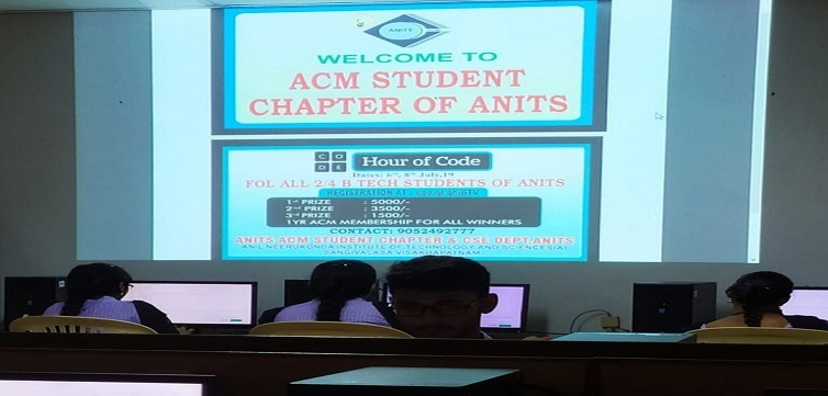 ACM Student Chapter Exam at ANITS for II/IV B.Tech students